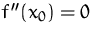 $f''(x_0)=0$