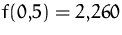 $f(0{,}5)=2{,}260$