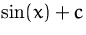 $\sin(x)+c$