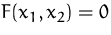 $F(x_1,x_2)=0$