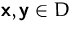 $\mathsfbf{x},\mathsfbf{y}\in D$