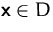 $\mathsfbf{x}\in D$