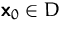 $\mathsfbf{x}_0\in D$