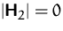 $\vert\mathsfbf{H}_2\vert = 0$