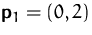 $\mathsfbf{p}_1=(0,2)$