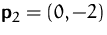 $\mathsfbf{p}_2=(0,-2)$