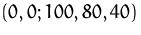 $(0,0;100,80,40)$
