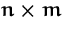 $n\times m$