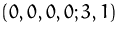 $(0,0,0,0;3,1)$