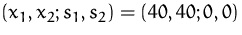 $(x_1,x_2;s_1,s_2) = (40,40;0,0)$