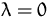 $\lambda=0$