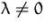 $\lambda\not=0$
