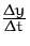 $\frac{\Delta y}{\Delta t}$