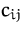 $c_{ij}$