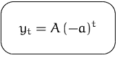 $\mbox{\ovalbox{$\displaystyle y_t = A\,(-a)^t$}}$