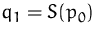 $q_1 = S(p_0)$