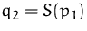 $q_2=S(p_1)$