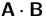 $\mathsfbf{A}\cdot\mathsfbf{B}$