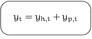 $\mbox{\ovalbox{$\displaystyle y_t = y_{h,t} + y_{p,t}$}}$
