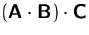 $(\mathsfbf{A}\cdot\mathsfbf{B})\cdot\mathsfbf{C}$