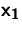 $\mathsfbf{x_1}$