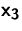 $\mathsfbf{x_3}$