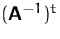 $(\mathsfbf{A}^{-1})^t$