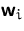 $\mathsfbf{w}_i$