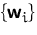 $\{\mathsfbf{w}_i\}$