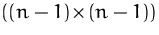 $((n-1)\!\times\!(n-1))$