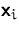 $\mathsfbf{x}_i$