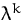 $\lambda^k$