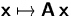 $\mathsfbf{x}\mapsto\mathsfbf{A}\,\mathsfbf{x}$