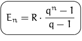 $\mbox{\ovalbox{$\displaystyle E_n=R\cdot\frac{q^n-1}{q-1}$}}$