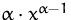$\alpha\cdot x^{\alpha-1}$