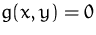 $g(x,y)=0$