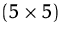 $(5\times 5)$