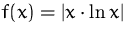 $f(x)=\vert x\cdot \ln x\vert$