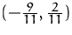 $(-\frac {9}{11},\frac {2}{11})$