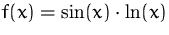 $f(x)=\sin (x)\cdot \ln (x)$