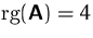 $\mbox {rg}(\mathsfbf{A}) = 4$