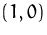 $(1,0)$