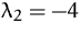 $\lambda _2=-4$