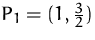 $P_1=(1,\frac {3}{2})$