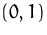 $(0,1)$