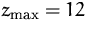 $z_{\max }=12$
