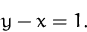 \begin{displaymath}
y-x=1.\end{displaymath}