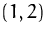 $(1,2)$