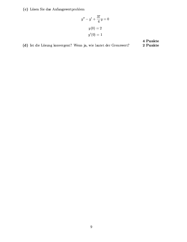 Musterklausur aus Mathematik für Volkswirte Seite 9