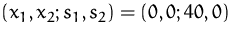 $(x_1,x_2;s_1,s_2) = (0,0;40,0)$